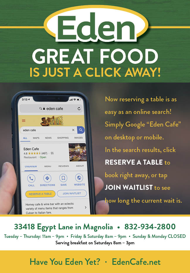 Eden Great Food is Just a Click Away announcement graphic